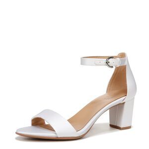 Naturalizer Womens Vera Sandal Pearl White Satin 10 M